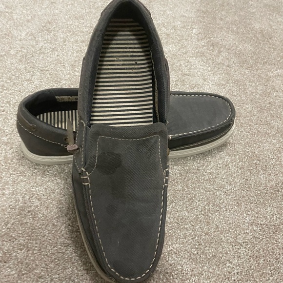 Margaritaville Men's Charcoal Slip-On Boat Shoes - Picture 2 of 3